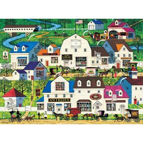 Buffalo Games - Charles Wysocki - Shops and Buggies - 1000 Piece Jigsaw Puzzle for Adults Challenging Puzzle Perfect for Game Nights - Finished Puzzle Size is 26.75 x 19.75