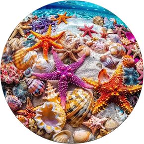 Wooden Puzzles for Adults, 100 Pieces Starfish Puzzle, Wood Adult Puzzles, Birthday Gifts for DIY Lover, Wooden Jigsaw for Adults(S-8.5 * 8.5in)