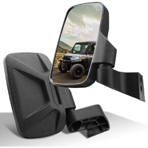 Ranger Side Mirrors Door Mounted,SHEJISI UTV Mirrors Compatible with 2018-2024 Polaris Ranger Crew SP XP 570 1000,Polaris NorthStar,Fits Full Doors Only,Ultra-Clear Large Field of View,Easy to Install