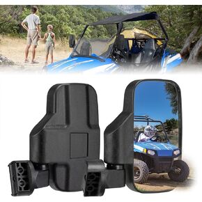 KEMIMOTO Mini Youth UTV Side Mirrors Fits 0.75 in - 1.25 in Roll Cage Compatible with Polaris RZR 170 Ranger RZR 170 KAYO S200 Redline Revolt, Shatter Proof Tempered Glass Youth Model UTV Mirrors