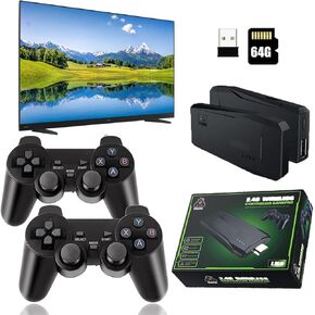 Retro Video Game Console Built in 20000+ Games, 4K HDMI Output, 9 Classic Emulators, with Dual 2.4G Wireless Controller