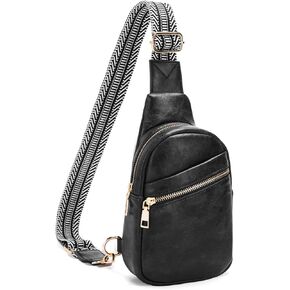 Small Sling Bag for Women Vegan Leather Crossbody Bag Purse Womens Fanny Pack Chest Bag for Women