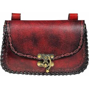 Lord of Battles Genuine Leather Bag The Messenger Belt Bag Medieval Waist Bag Cellphone Carry Purse Ren Faire Leather Bag