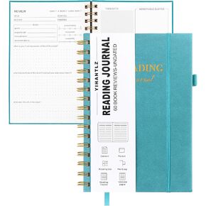 Reading Journal - 110 Book Reviews,book Book Journal for Book Lovers & Readers, Review and Track Your Reading Progress, book journal reading log Reading Log Gift, 8.5x6.5 (Pacific Green) - Hardcover