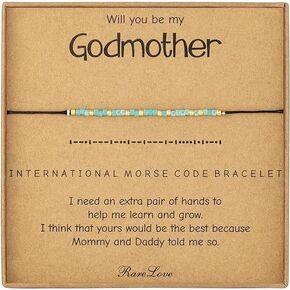 Morse Code Beaded Bracelet for Women New Beginning Godmother Inspirational Encouragement Seed Beads Adjustable Bracelets Divorce Breakup Gifts Jewelry Friends
