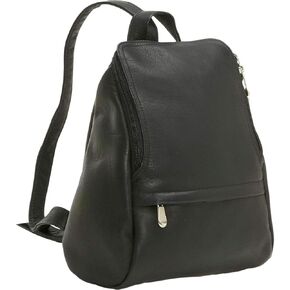 Le Donne Leather Women’s Leather U-Zip Mini Backpack Purse – Full-Grain Colombian Vaquetta Leather, 9.5" x 10.5" x 3.5", Cafe