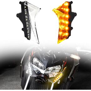LED Front Turn Signals Lights for Z900 Z650, Motorcycle LED Turn Signals Side Lights with DRL for Kawasaki Z650 Z900 ABS SE ABS 2020-2024 Accessories