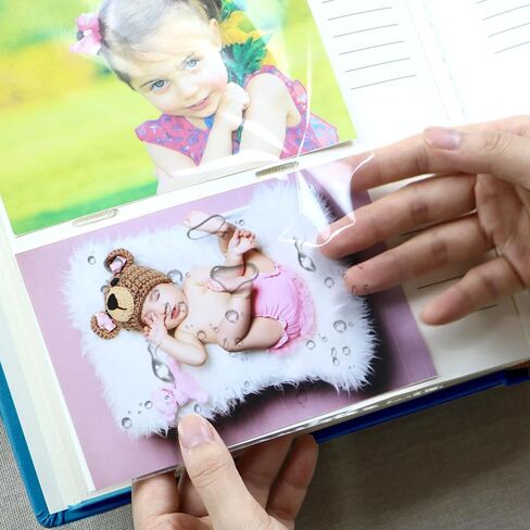 Holoary Photo Album 4x6, 200 Photos PU Leather Embossed Vintage Picture Album for Family Wedding Anniversary Baby Vacation (Blue) in Saudi Arabia
