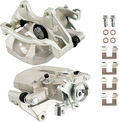 Torchbeam قطعتان من فرجار الفرامل للسائق الخلفي والراكب الجانبي لسيارة Buick Cadillac لـ 2006-2011 Lucerne، 2006-2011 DTS، مجموعة فرجار فرامل القرص مع استبدال الدعامة # 18B5014+18B5015 in Kuwait