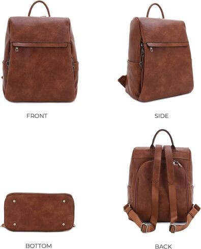 JESSIE & JAMES Sierra Concealed Carry Lock and Key Backpack Purse - Brown in Saudi Arabia