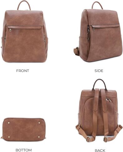 JESSIE & JAMES Sierra Concealed Carry Lock and Key Backpack Purse - Brown in Saudi Arabia