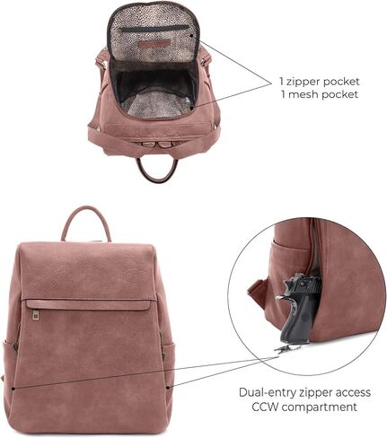 حقيبة ظهر بقفل ومفتاح مخفي من جيسي آند جيمس سييرا - بني in Kuwait