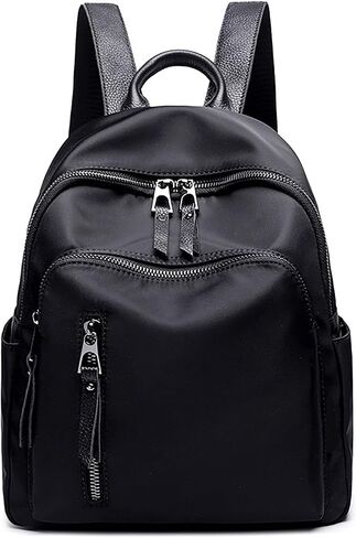 Small Backpack Purse For Women, Cute Mini Backpack Waterproof,Tiny Nylon Fashion Backpack Handbag,Casual Back Pack Black Bag (Small Black backpack in Kuwait