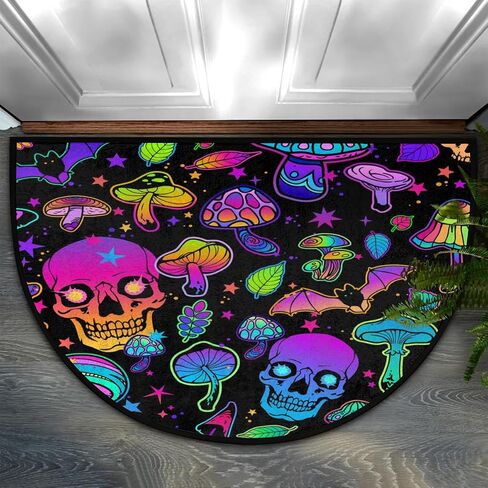 Kids Play Mat Cars Traffic Road House Map Carpet for Playroom Half Round Door Mat Soft Non-Slip Washable Half Circle Kitchen Bath Mat for Floor 36" x 24" Area Rugs in Saudi Arabia