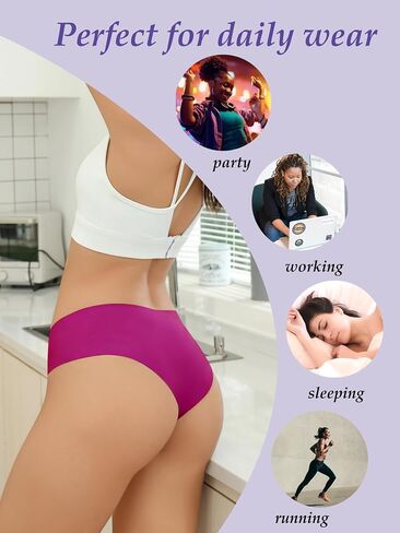 Bolivelan 6 Pack Seamless Underwear for Women No Show Invisibles Bikini Panties in Saudi Arabia
