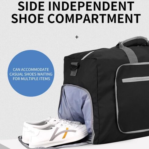 Travel Duffle Bag for Men Gym Grande Travel Hombre Traveling With Shoe Compartment Backpack Carry On Sports Black in Saudi Arabia