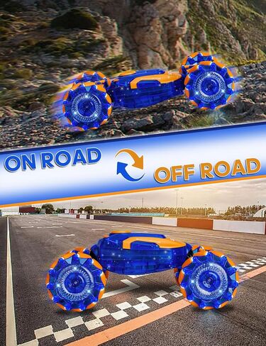 Gesture Sensing RC Stunt Car, Rotating Rechargeable Transform Car Toys, with Lights Music Spray, 360° 4WD Remote Control Twist Cars, Birthday Gifts for Kids Boys Girls 6-8-12, Best Gift for Kids 5-7 in Saudi Arabia