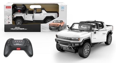 سيارة RASTAR RC بمقياس 1/16 بتردد 2.4 جيجا هرتز لسيارة التحكم عن بعد لشاحنة جي إم سي هامر EV مع Crab Walk R/C لعبة نموذج سيارة، أبيض in Kuwait