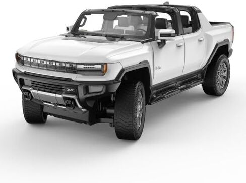 سيارة RASTAR RC بمقياس 1/16 بتردد 2.4 جيجا هرتز لسيارة التحكم عن بعد لشاحنة جي إم سي هامر EV مع Crab Walk R/C لعبة نموذج سيارة، أبيض in Kuwait