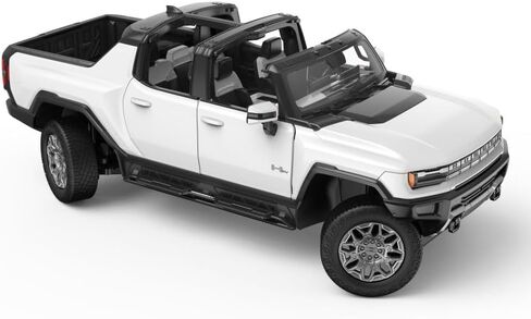 سيارة RASTAR RC بمقياس 1/16 بتردد 2.4 جيجا هرتز لسيارة التحكم عن بعد لشاحنة جي إم سي هامر EV مع Crab Walk R/C لعبة نموذج سيارة، أبيض in Kuwait