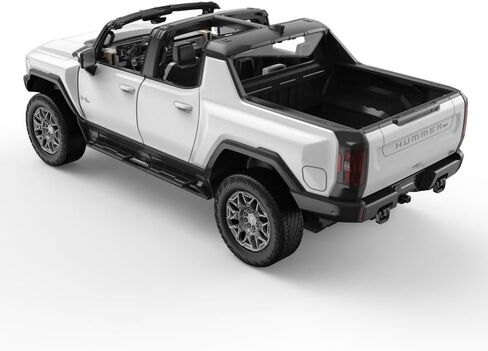 سيارة RASTAR RC بمقياس 1/16 بتردد 2.4 جيجا هرتز لسيارة التحكم عن بعد لشاحنة جي إم سي هامر EV مع Crab Walk R/C لعبة نموذج سيارة، أبيض in Kuwait