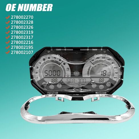 278002270 ترقية مجموعة عداد السرعة LCD OEM مع إطار من الكروم 278002144 متوافق مع SeaDoo GTX RXP RXT Wake 2006-2011، لا يتطلب برمجة in Kuwait