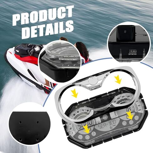 278002270 ترقية مجموعة عداد السرعة LCD OEM مع إطار من الكروم 278002144 متوافق مع SeaDoo GTX RXP RXT Wake 2006-2011، لا يتطلب برمجة in Kuwait