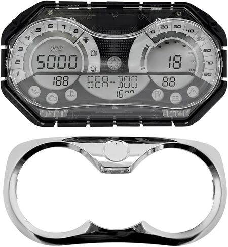 278002270 ترقية مجموعة عداد السرعة LCD OEM مع إطار من الكروم 278002144 متوافق مع SeaDoo GTX RXP RXT Wake 2006-2011، لا يتطلب برمجة in Kuwait