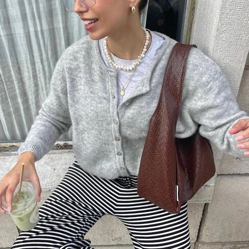 Yuemengxuan المرأة سترة سترة زر أسفل بلون الخامس الرقبة طويلة الأكمام لينة متماسكة معطف البلوز الخروج ارتداء in Kuwait