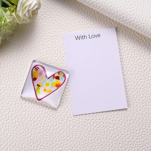 MIXJOY Fused Glass Heart Pocket Hug Token, Small Miss You Gift, Friendship Fused Glass Hug Keepsake Gift, Thinking of You in Saudi Arabia
