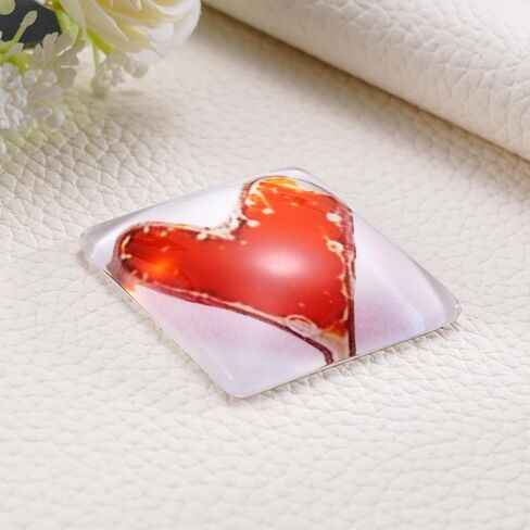MIXJOY Fused Glass Heart Pocket Hug Token, Small Miss You Gift, Friendship Fused Glass Hug Keepsake Gift, Thinking of You in Saudi Arabia