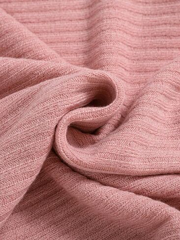 Milumia Girl's 3 Pack Long Sleeve Knit Tees Lettuce Trim Mock Neck T-Shirts Tops in Saudi Arabia