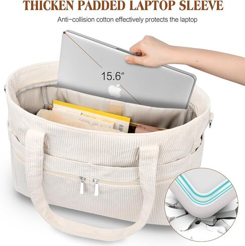 حقيبة كتف نسائية من BKNOOU حقيبة كتف كبيرة مع جيوب بسحاب وحقيبة يد للسفر والعمل والاستخدام اليومي in Kuwait