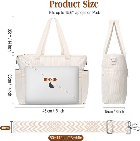 حقيبة كتف نسائية من BKNOOU حقيبة كتف كبيرة مع جيوب بسحاب وحقيبة يد للسفر والعمل والاستخدام اليومي in Kuwait