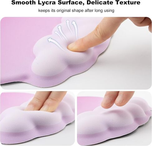 Ergonomic Mousepad with Wrist Rest, Cute Desk Mat for Desktop, Office Desk Mat (Pink), Medium, Clnd-01 in Saudi Arabia