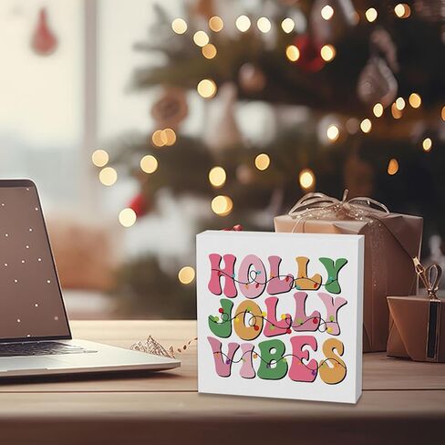 Pink Christmas Vacation Sign Pink Christmas Sign Christmas Vacation Movie Decor Xmas Vacation Sign Merry Xmas Decorations Sign 5 x 5 Inch in Kuwait