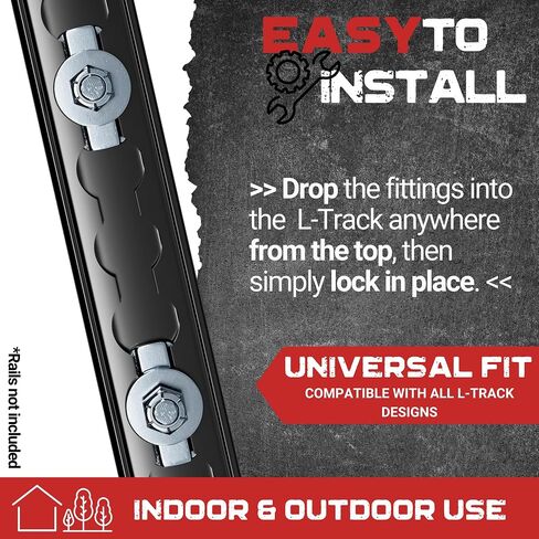 L Track Stud Fittings 10 Pack Double Lug Threaded - Airline Bolt Fitting Studs - Tie Down Mounting Bolts for Heavy Duty Anchor Points - L-Track Accessories for Cargo System Rails in Saudi Arabia