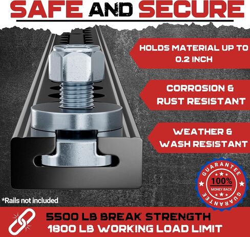 L Track Stud Fittings 10 Pack Double Lug Threaded - Airline Bolt Fitting Studs - Tie Down Mounting Bolts for Heavy Duty Anchor Points - L-Track Accessories for Cargo System Rails in Saudi Arabia