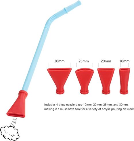 ملحقات أدوات فوهة الطلاء الاحترافية مناسبة لصب الأكريليك والصب الهولندي وحركات الألوان الأخرى، ماصة سيليكون ملونة زاهية مع مجموعة فوهات 4 مقاسات in Kuwait