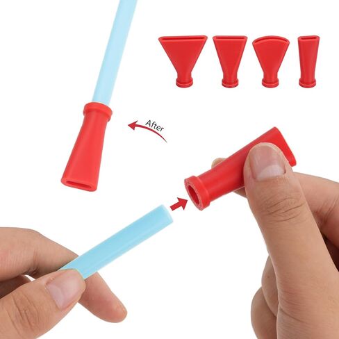 ملحقات أدوات فوهة الطلاء الاحترافية مناسبة لصب الأكريليك والصب الهولندي وحركات الألوان الأخرى، ماصة سيليكون ملونة زاهية مع مجموعة فوهات 4 مقاسات in Kuwait