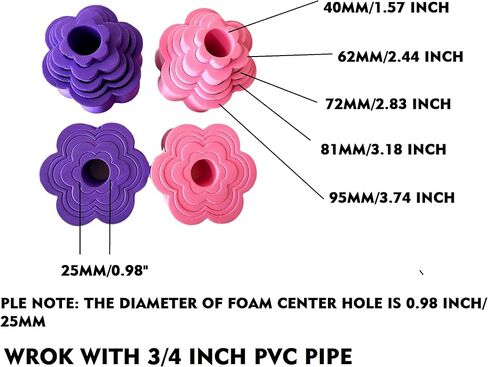 REENFAYA Cup Turner Foam,4 Pack Flexible Foam Tumbler Insert for 10 Oz to 40 Oz Skinny and Common Tumblers Crafting,5 in 1 Nested Design Tumbler Foam Epoxy Work with 3/4 Inch PVC Pipe in Kuwait