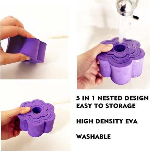 REENFAYA Cup Turner Foam,4 Pack Flexible Foam Tumbler Insert for 10 Oz to 40 Oz Skinny and Common Tumblers Crafting,5 in 1 Nested Design Tumbler Foam Epoxy Work with 3/4 Inch PVC Pipe in Kuwait