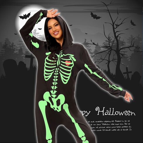 Skeleton Family Halloween costumes - Glow in the Dark Skeleton Costume for Adult Women Men Kids Boys Girls in Saudi Arabia