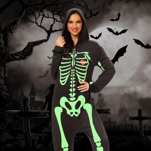 Skeleton Family Halloween costumes - Glow in the Dark Skeleton Costume for Adult Women Men Kids Boys Girls in Saudi Arabia