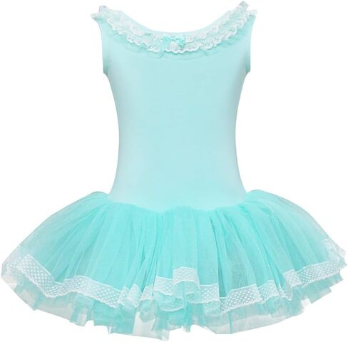 FEESHOW Kids Girls Ballerina Ballet Dance Tutu فستان يوتار تنورة قاعة الرقص مجموعة أزياء الرقص in Saudi Arabia