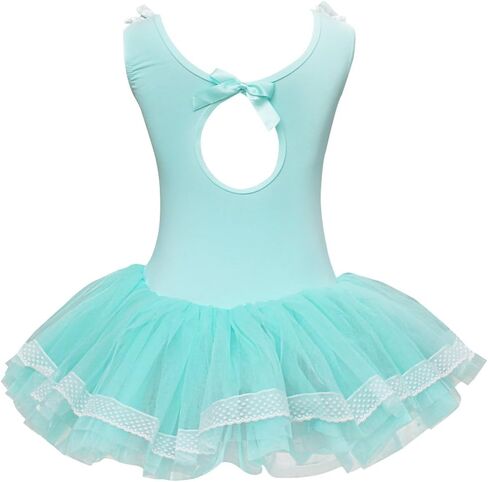 FEESHOW Kids Girls Ballerina Ballet Dance Tutu فستان يوتار تنورة قاعة الرقص مجموعة أزياء الرقص in Saudi Arabia