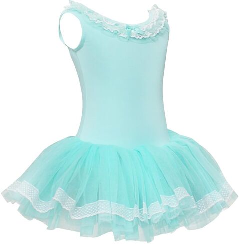 FEESHOW Kids Girls Ballerina Ballet Dance Tutu فستان يوتار تنورة قاعة الرقص مجموعة أزياء الرقص in Saudi Arabia
