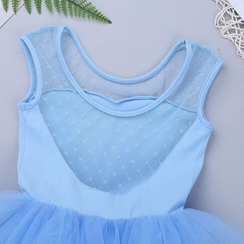 FEESHOW Kids Girls Ballerina Ballet Dance Tutu فستان يوتار تنورة قاعة الرقص مجموعة أزياء الرقص in Saudi Arabia