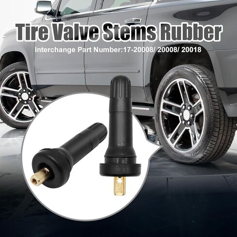 100Pcs 17-20008 TPMS Tire Pressure Sensor Valve Stem 20008 20018 Replacement for GMC Cadillac Chevy Ford Dodge Silverado and More in Saudi Arabia