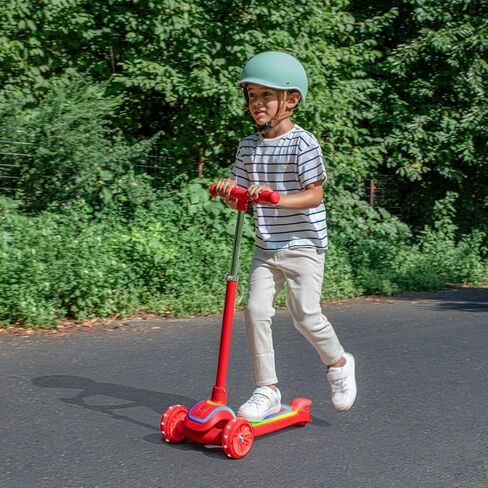 Jetson Jupiter Mini Kids 3-Wheel Light-Up Kick Scooter, Lights on Stem & Wheels, 8 Different Light Patterns, Adjustable Handlebar, Rear Brake, Easy-Folding Mechanism, Ages 3+ in Kuwait